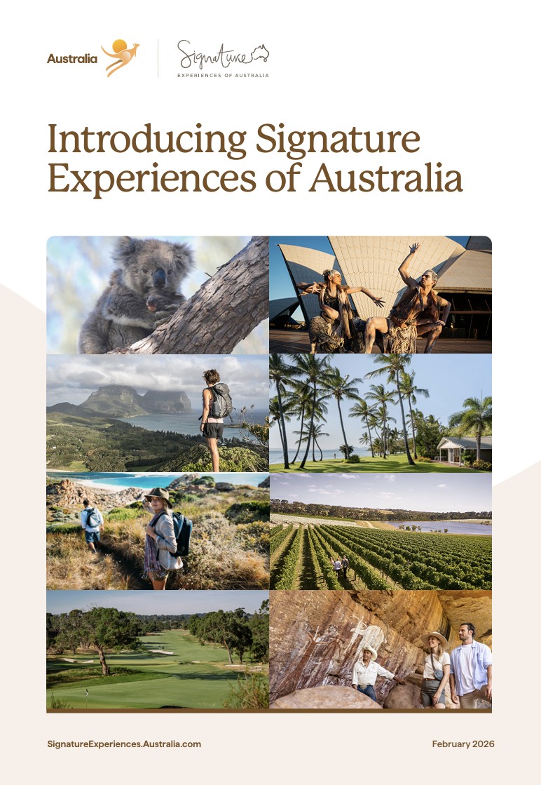 Cover image of the Introducing Signature Experiences of Australia brochure © Tourism Australia