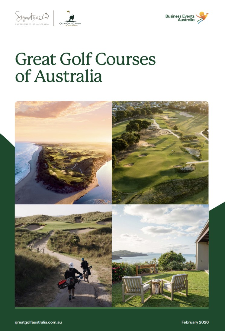 Great Golf Courses of Australia for Business Events flyer cover © Tourism Australia