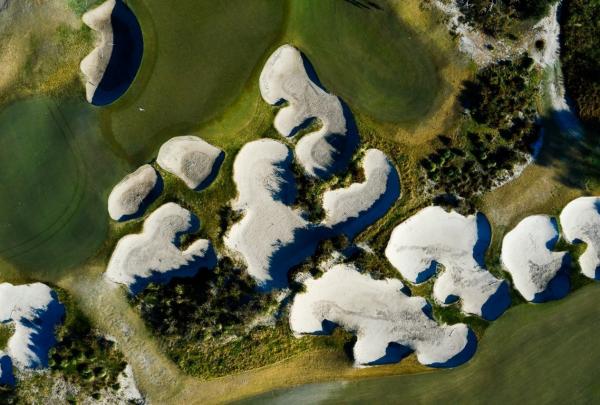 Aerial of golf course at Kingston Heath Golf Club, Cheltenham, Victoria © Great Golf Courses of Australia
