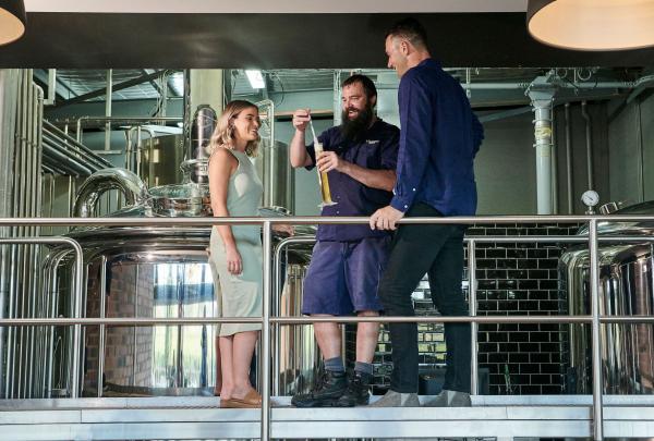 Estate made beers in the Brew House at Mandoon Estate, Caversham, Swan Valley, Western Australia © Mandoon Estate
