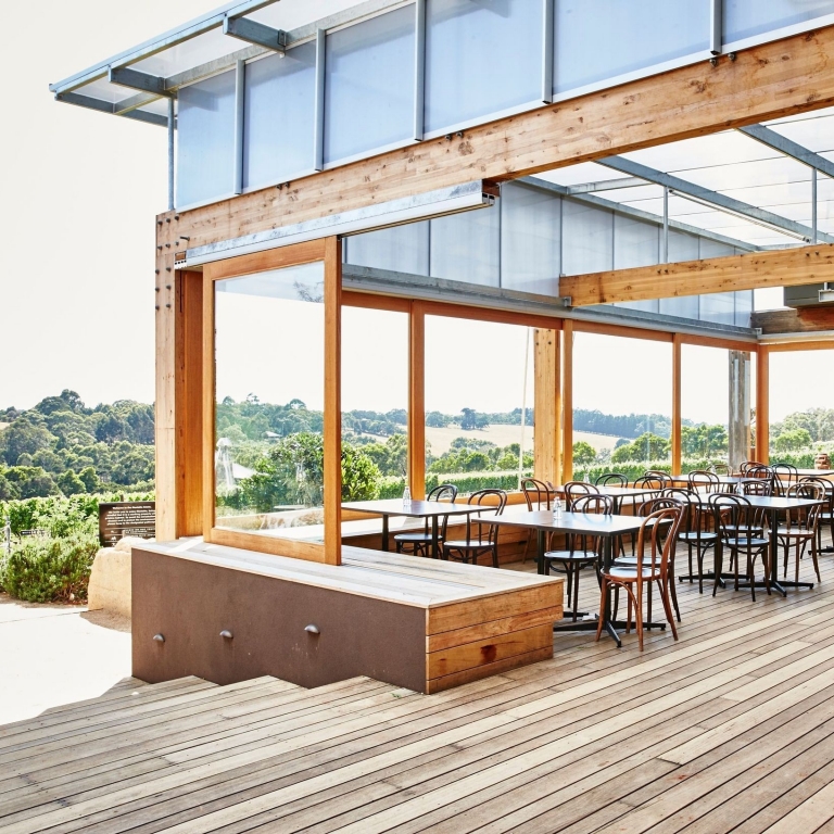 The Piazza at Montalto restaurant, Montalto, Red Hill South, Mornington Peninsula, Victoria © Tourism Australia