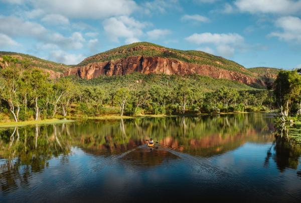 Weir and Escarpment, Mt Mulligan Lodge, Mareeba, Queensland © Mt Mulligan Lodge