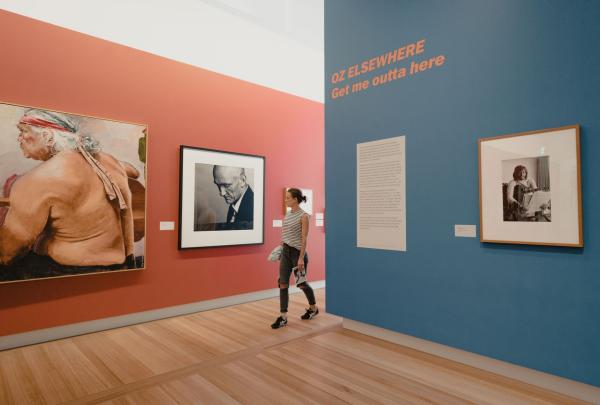 Woman viewing artworks at the National Portrait Gallery, Canberra, Australian Capital Territory © Tourism Australia