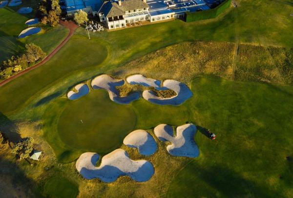 Aerial shot of The Royal Melbourne Golf Club, Black Rock, Victoria © Great Golf Courses of Australia