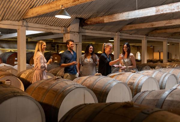 Wine cellar tour at Seppeltsfied, Seppeltsfield, Barossa Valley, South Australia © Tourism Australia