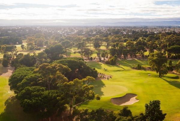 Aerial shot of the golf course at The Grange Golf Club, Grange, South Australia © Great Golf Courses of Australia