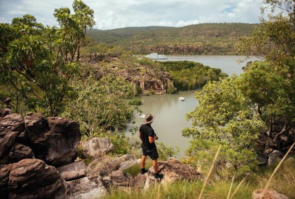 Bushwalk to a look out in the Prince Regent River, True North, The Kimberley, Western Australia © True North
