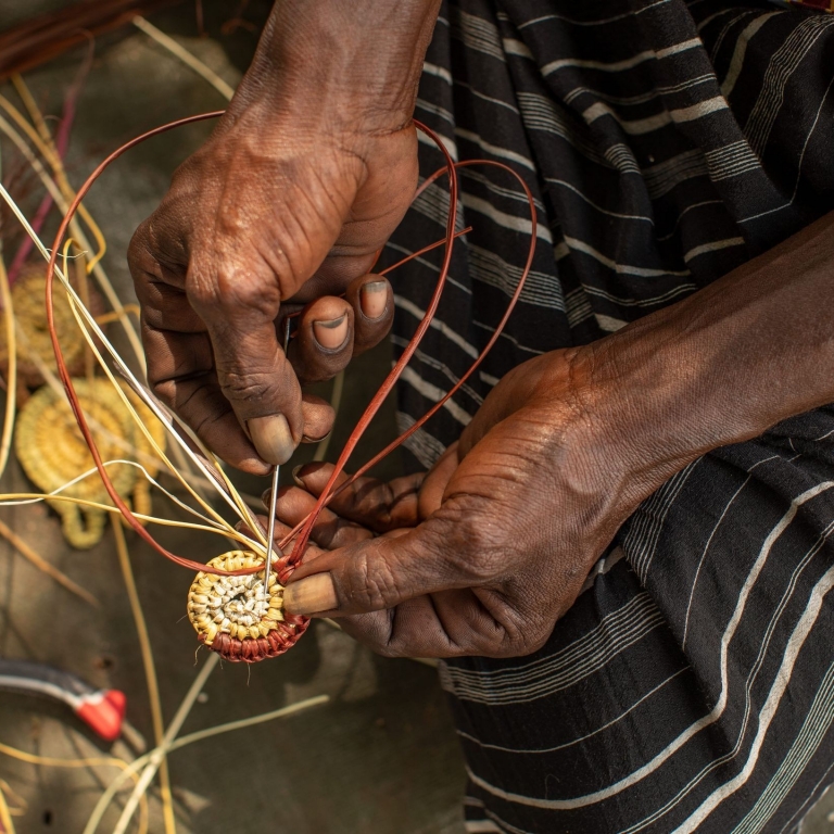 Indigenous craft in Arnhem Land, Northern Territory © Tourism Australia