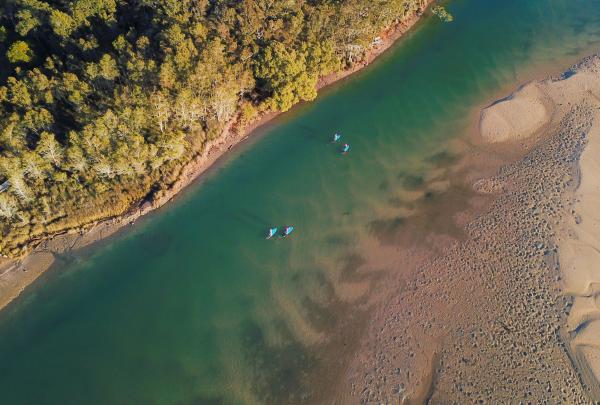 Aerial view of Red Rock by Wajaana Yaam Gumbaynggirr Adventure Tours, Coffs Harbour, New South Wales © Tourism Australia