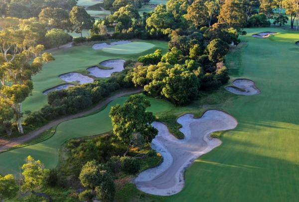 Aerial view of the golf course at Woodlands Golf Club, Mordialloc, Victoria © Great Golf Courses of Australia